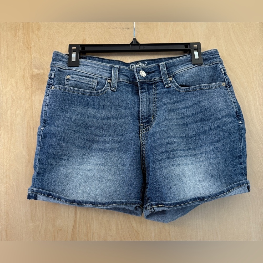 Signature by Levi Strauss Dark Blue Jean Shorts - Picture 5 of 12